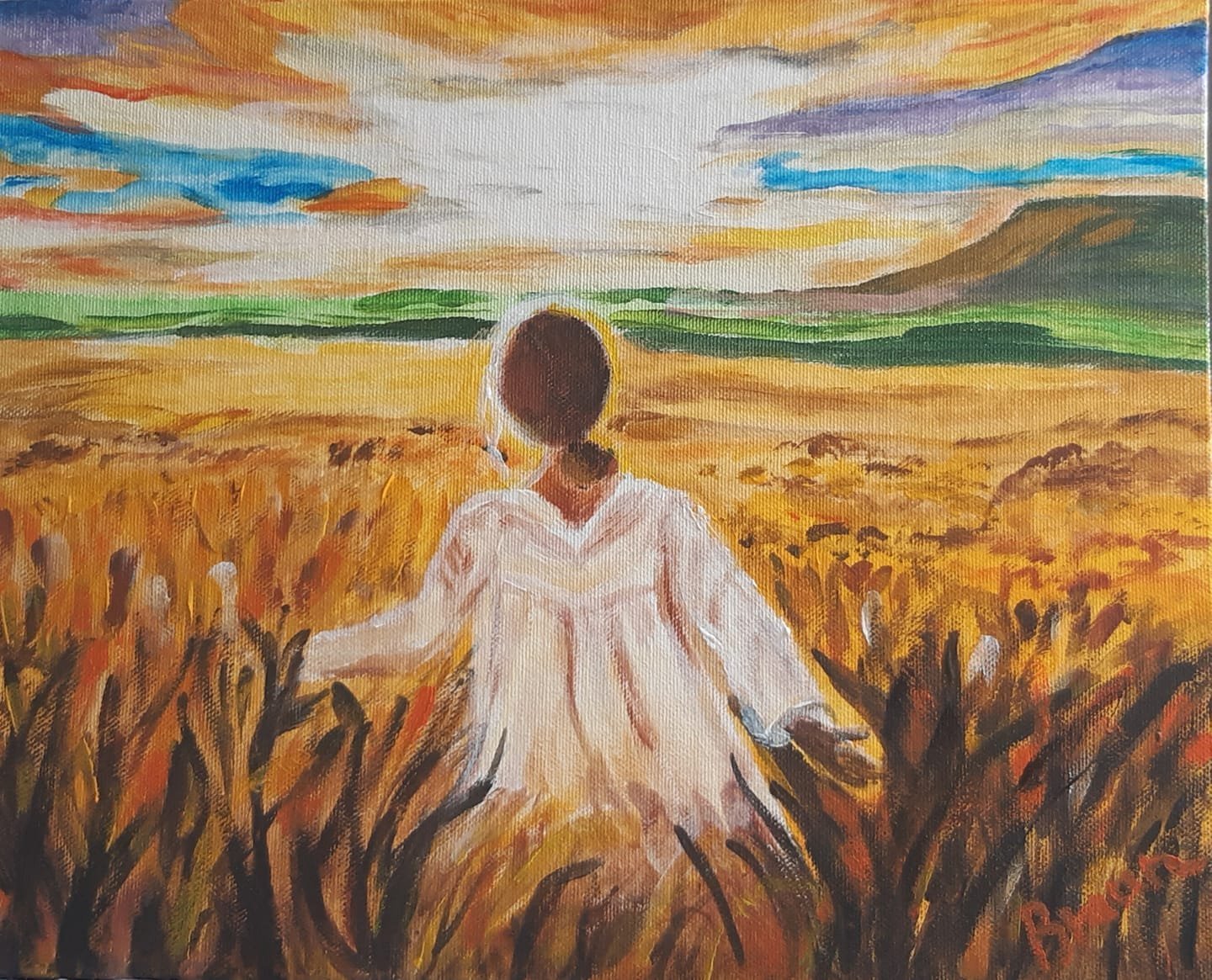 Girl in a wheat field - Braun Gallery